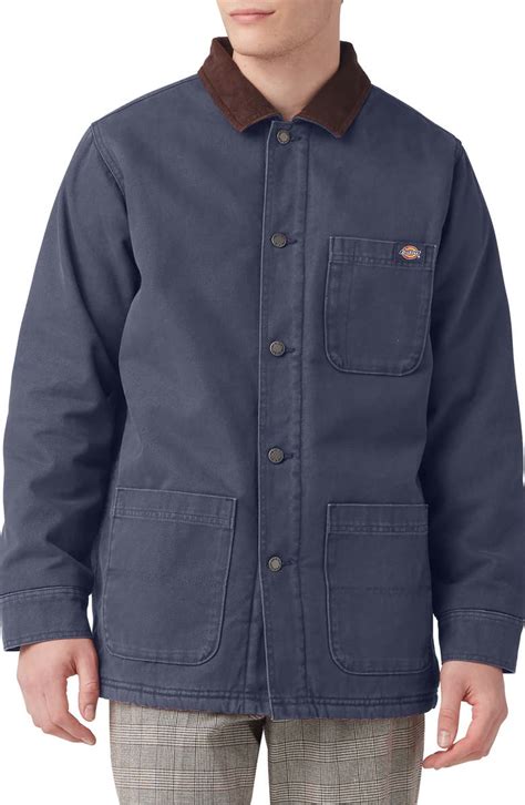 men's lined chore jacket navy.